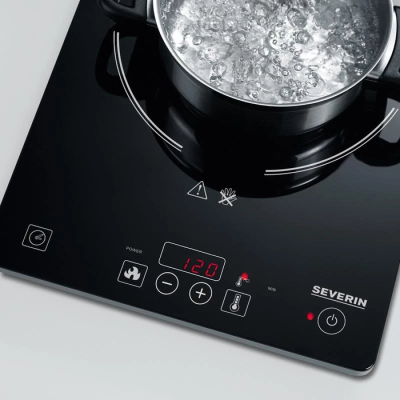 Severin KP 1071 elektrinė indukcinė kaitlentė, juoda, viena zona