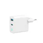 Gembird TA-UC-PDQC65L-W-01 universalus greitasis mobiliojo įrenginio įkroviklis, balta spalva, AC, 65W, GaN