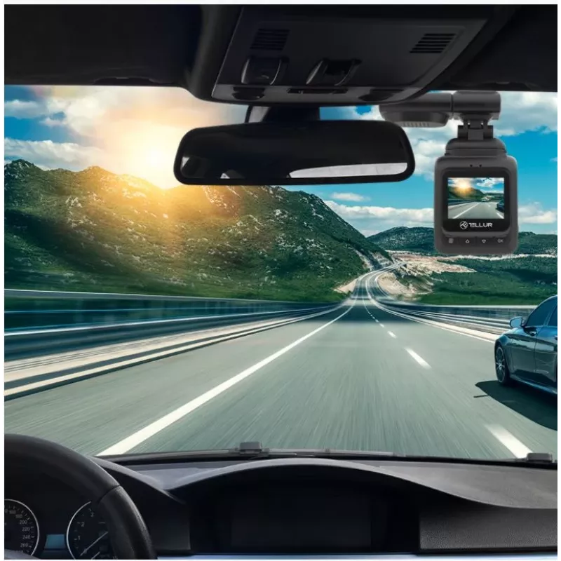 Automobilinis vaizdo registratorius Tellur Dash Patrol DC2 FullHD 1080P GPS juodas