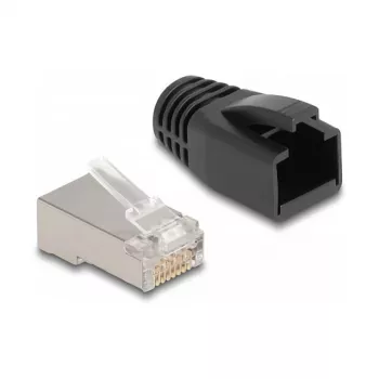 DeLOCK RJ50 kištukas Cat.5e ekranuotas, 25 vnt., juodas/sidabrinis