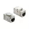 Keystone modulis DELOCK RJ45 Cat.6A su varžtiniu apsauginiu dangteliu, mėlynas