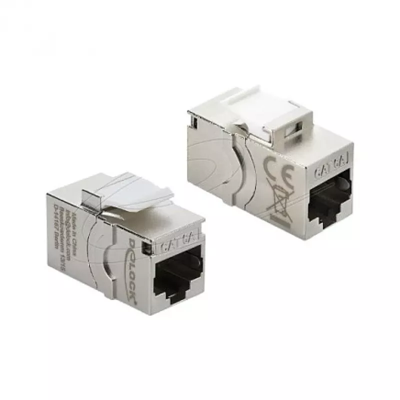 Keystone modulis DELOCK RJ45 Cat.6A su varžtiniu apsauginiu dangteliu, mėlynas
