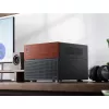 Jonsbo N4 Microtower korpusas juodas tvirtas plieninis kompaktiškas PC dėklas