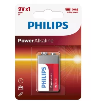 Vienkartinė baterija Philips PowerLife šarminė 9V 6LR61P1B/10