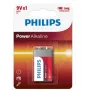 Vienkartinė baterija Philips PowerLife šarminė 9V 6LR61P1B/10