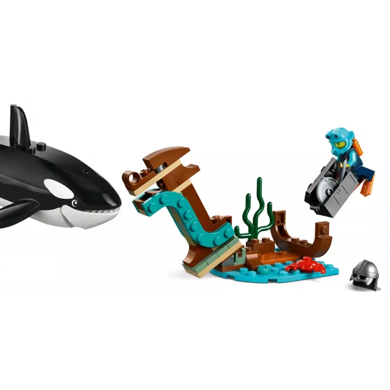 Konstruktorius LEGO City Arkties tyrinėjimų laivas 60368 — 815 dalių, 7+ metai, 4 minifigūrėlės