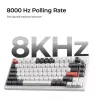 Mechaninė klaviatūra Keychron Q1 Ultra 8K — 75% išdėstymas, USB + RF belaidis + Bluetooth, RGB, juoda