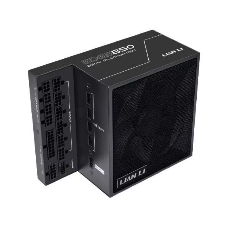 Lian Li EDGE EG0850 850W maitinimo blokas, 80 PLUS Platinum, ATX 3.1, PCIe 5.1, juodas
