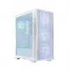 PC korpusas LOGIC Dart Pro Midi ARGB baltas — Midi Tower, ATX, 456×200×385 mm, max GPU 34 cm, CPU aušintuvo aukštis 155 mm, 3x120mm priekyje + 1x120mm gale, USB 3.0 x2, USB-C x1