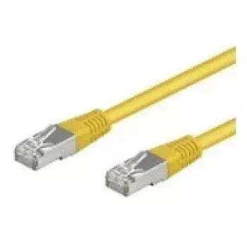 Wentronic Goobay CAT 5e jungiamasis laidas, F/UTP, geltonas, 0,5 m - CCA vario mišinys (50164)