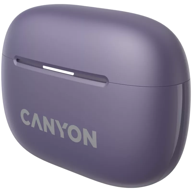 Canyon CNS-TWS10PL Ausinės ir ausinių rinkinys Tikras belaidis stereogarsas (TWS) Į ausį Skambučiai/muzika/sportas/kasdienis naudojimas USB Type-C Bluetooth Violetinė (CNS-TWS10PL)