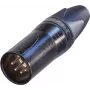 Neutrik XLR jungties kištukas, tiesus, 5 polių, juodas NC5MXX-B (1 vnt.)