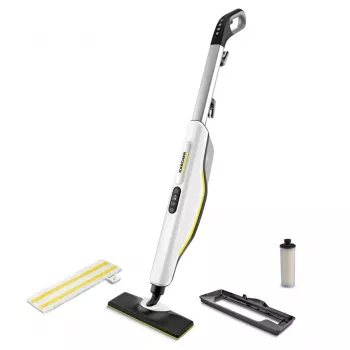 Garų šluotuvas Kärcher SC 3 UPRIGHT – 0,5 L talpa, 1600 W, 30 s įšilimas, išimamas bakelis, kilimų antgalis