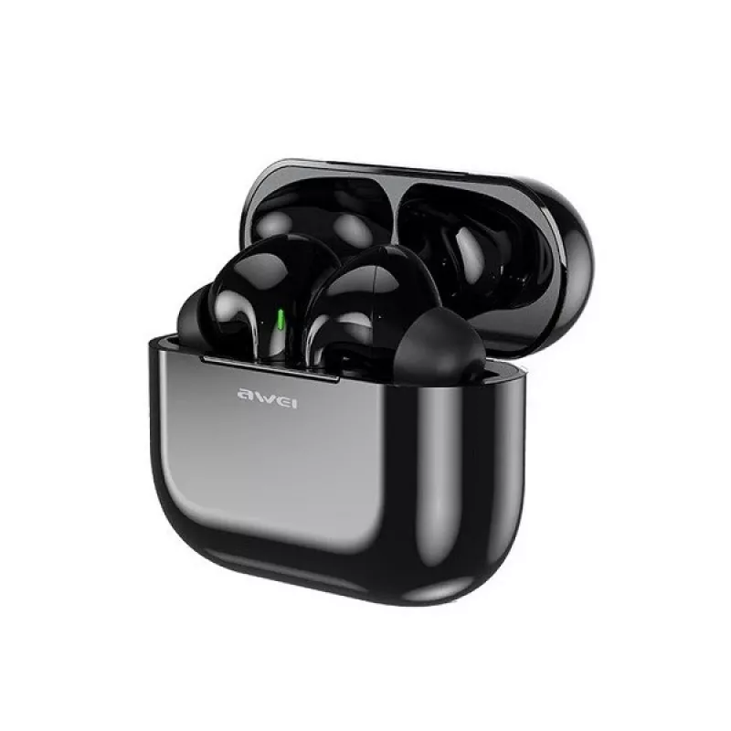 AWEI Bluetooth 5.0 T29 TWS ausinės su įkrovimo dėklu juodos/juodos