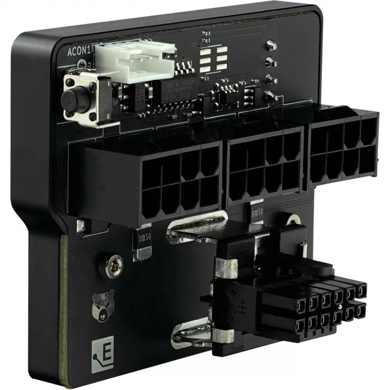 PCIe maitinimo laido adapteris Thermal Grizzly TG‑WV‑P38H1R 1×12VHPWR į 3×8‑pin (atvirkštinis), juodas