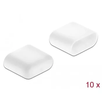 Dulkių dangtelis DeLOCK USB Type-C vyriškas 10 vnt. baltas