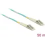 Skaidulinis šuoliukas DELOCK 80151 MMF OM3 50 m 2x LC į 2x LC, akvamarino spalva, pilnas dupleksas