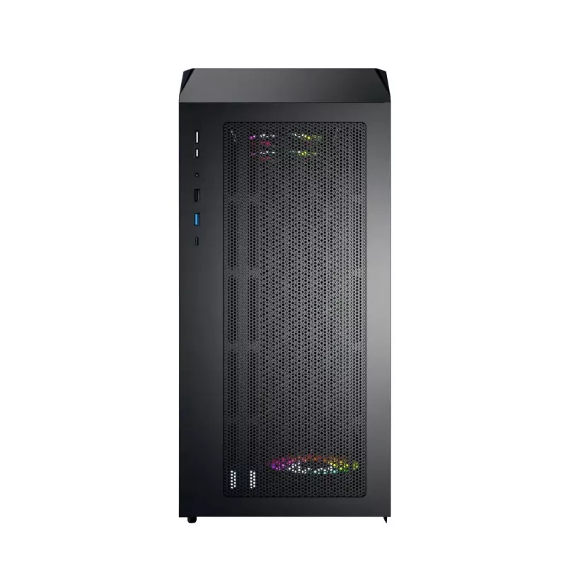 Montech X5M (B) juodas Micro Tower kompiuterio korpusas – Micro-ATX/Mini-ITX, 3x120mm priekyje, 1x120mm gale, palaiko ATX maitinimo šaltinį, 2x3,5 colio + 4x2,5 colio diskų vietos