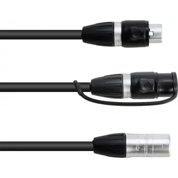 Adapterinis kabelis EUROLITE 30227869 IP XLR 3 kontaktų kištukas į 2× IP XLR 3 kontaktų lizdą
