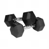 REBEL ACTIVE Guminėmis danga dengti ketaus hanteliai 2x8 kg