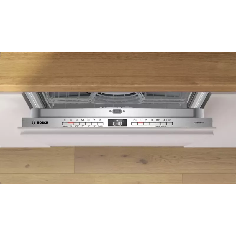 Įmontuojama indaplovė Bosch SMV4EVX11E – 14 komplektų, 9 L, 44 dB, B klasė