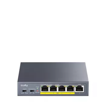 CUDY GS105P 5 prievadų Gigabit PoE+ jungiklis 36W