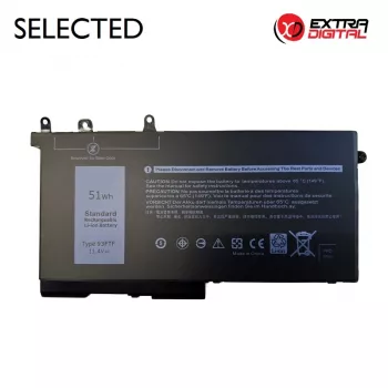 Extra Digital NB442065 baterija nešiojamam kompiuteriui, skirta DELL 93FTF, 4254 mAh, 11,4 V, 51 Wh