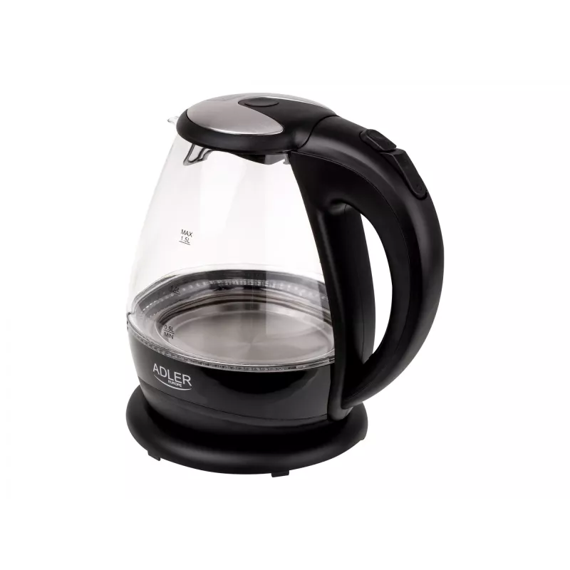 Virdulys Adler AD 1224, 2000 W, 1,5 l, stiklinis, juodas