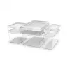 Indelis maistui Rotho 1053201100 stačiakampis 1,2 l permatomas baltas, technopolimeras, tinkamas plauti indaplovėje