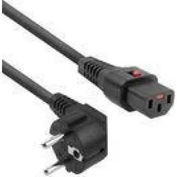 ACT maitinimo laidas CEE 7/7 kampinis kištukas - C13 IEC Lock juodas 2 m, EL182S