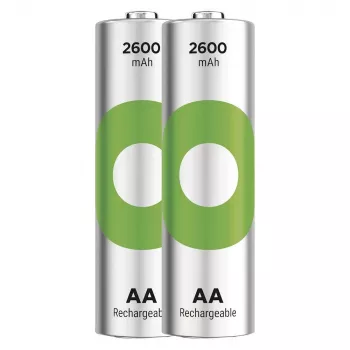 GP baterijos R6/AA Ni-MH 600mAh, 2 vnt. lizdinėje pakuotėje
