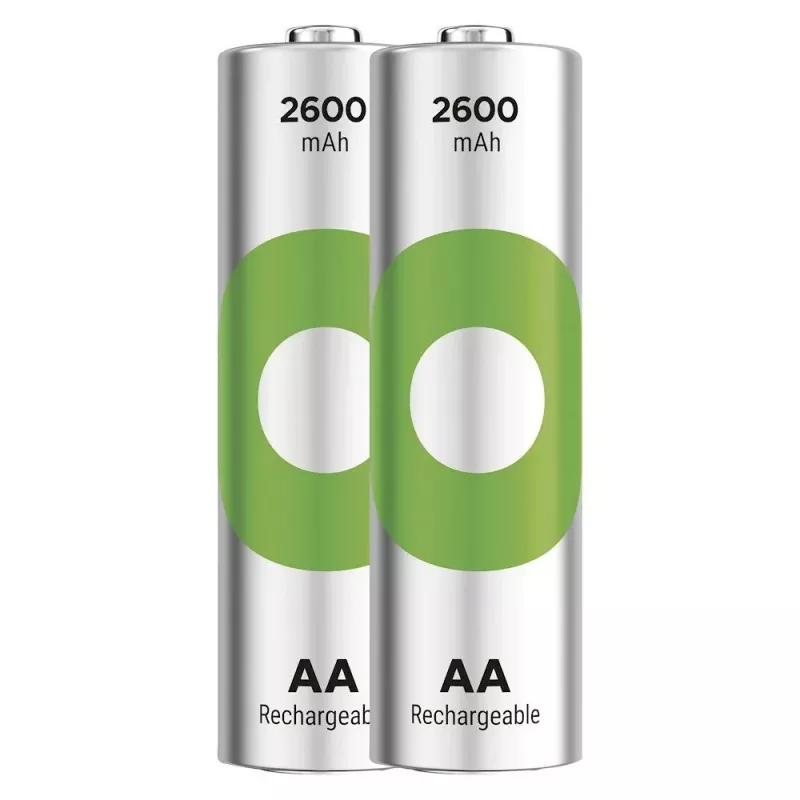 GP baterijos R6/AA Ni-MH 600mAh, 2 vnt. lizdinėje pakuotėje