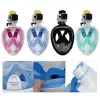 Viso veido nardymo kaukė Free Breath M2068G S/M – Rožinė, apsauga nuo rasojimo, panoraminis vaizdas