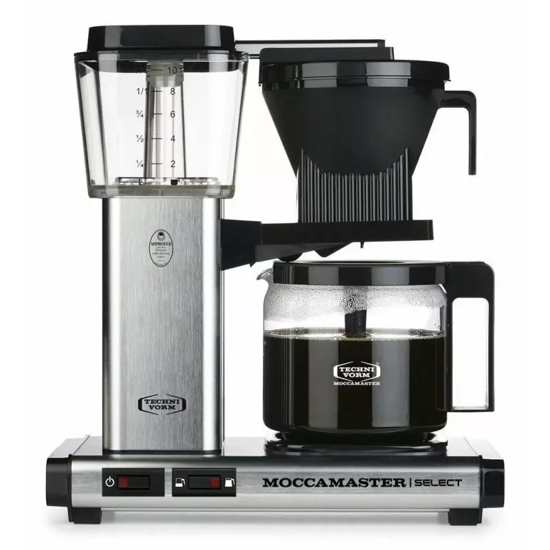 Lašelinis kavos virimo aparatas MOCCAMASTER KBG 741 – 1,25 L talpa, 10 puodelių ąsotis, 1520 W, nerūdijantis plienas/juoda
