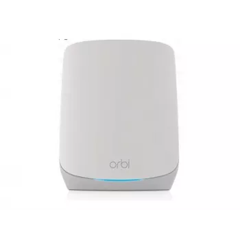 NETGEAR Orbi RBK763S Triju juostų (2,4 GHz / 5 GHz / 5 GHz) Wi-Fi 6 (802.11ax) maršrutizatoriaus rinkinys Baltas 7 vidinės antenos - RBK763S-100EUS