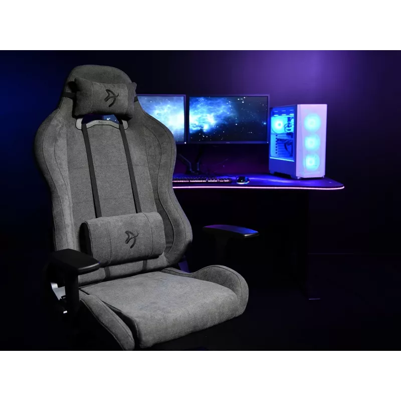 Žaidimų kėdė Arozzi Torretta SoftFabric ASH ergonomiška, reguliuojama