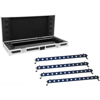 LED juostinis apšvietimo rinkinys EUROLITE 4x LED BAR-12 QCL RGB+UV, 4 vnt., RGB+UV šviesos diodai
