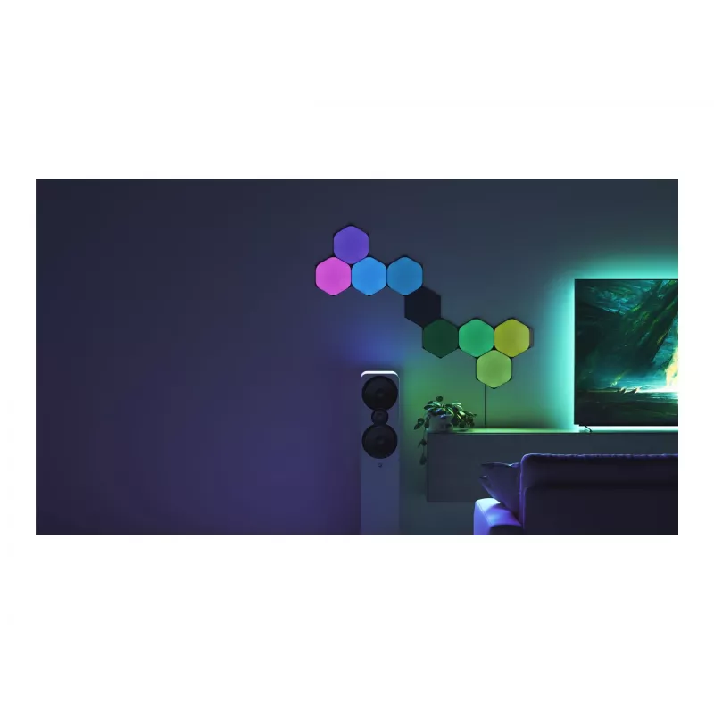 Nanoleaf NL42-0101HX-3PK išplėtimo rinkinys – itin juodi šešiakampiai (riboto leidimo)