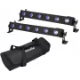 LED juostinis šviestuvas EUROLITE LED BAR-6 QCL RGB+UV 2 vnt. rinkinys – scenos/architektūrinis apšvietimas, RGB + UV šviesos diodai