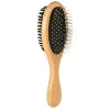 Šunų šepetys Trixie 2315 Wood medinė rankena, dvipusis nailono šereliai, 225×55 mm