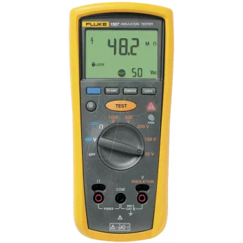 Fluke 1507 izoliacijos varžos testeris pilkai geltonas 600 V 1 µF 0,01–2000 MΩ ±20 % 0,5 s (2427890)