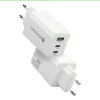 Įkroviklis everActive SQ-655Q 65W, 1×USB-A + 2×USB-C greitas įkrovimas