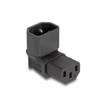 DeLOCK maitinimo adapteris IEC 60320 C14 į C13 lizdą 10 A 90° juodas 80472