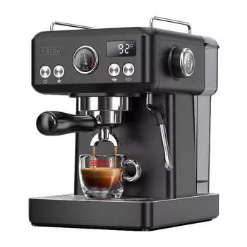HiBREW H10A pistoninė espresso kavos aparatas su temperatūros valdymu (juoda)