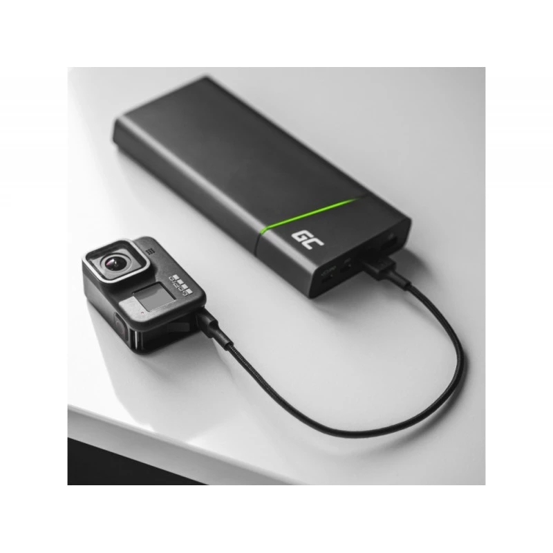 USB laidas Green Cell KABGC22 USB 2.0 1,2 m USB A USB C juodas