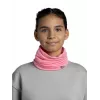 Vaikiška daugiafunkcinė Buff bandana iš merino vilnos – šviesiai rožinė, besiūlė, lengva