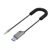 Savio TR-16 Bluetooth siųstuvas AUX adapteris su laisvų rankų funkcija, Bluetooth 5.3, Google Assistant/Siri