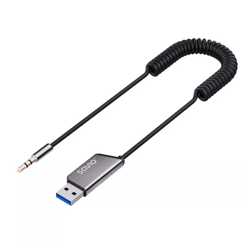 Savio TR-16 Bluetooth siųstuvas AUX adapteris su laisvų rankų funkcija, Bluetooth 5.3, Google Assistant/Siri