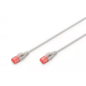 Tinklo kabelis ASSMANN Electronic DK-1617-010S RJ-45 Cat6 1m Pilka