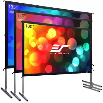 Elite Screens Yard Master 2 - rankinis - 4,57 m (180 col.) - 3,99 m - 2,24 m - 16:9 - sidabrinis - baltas